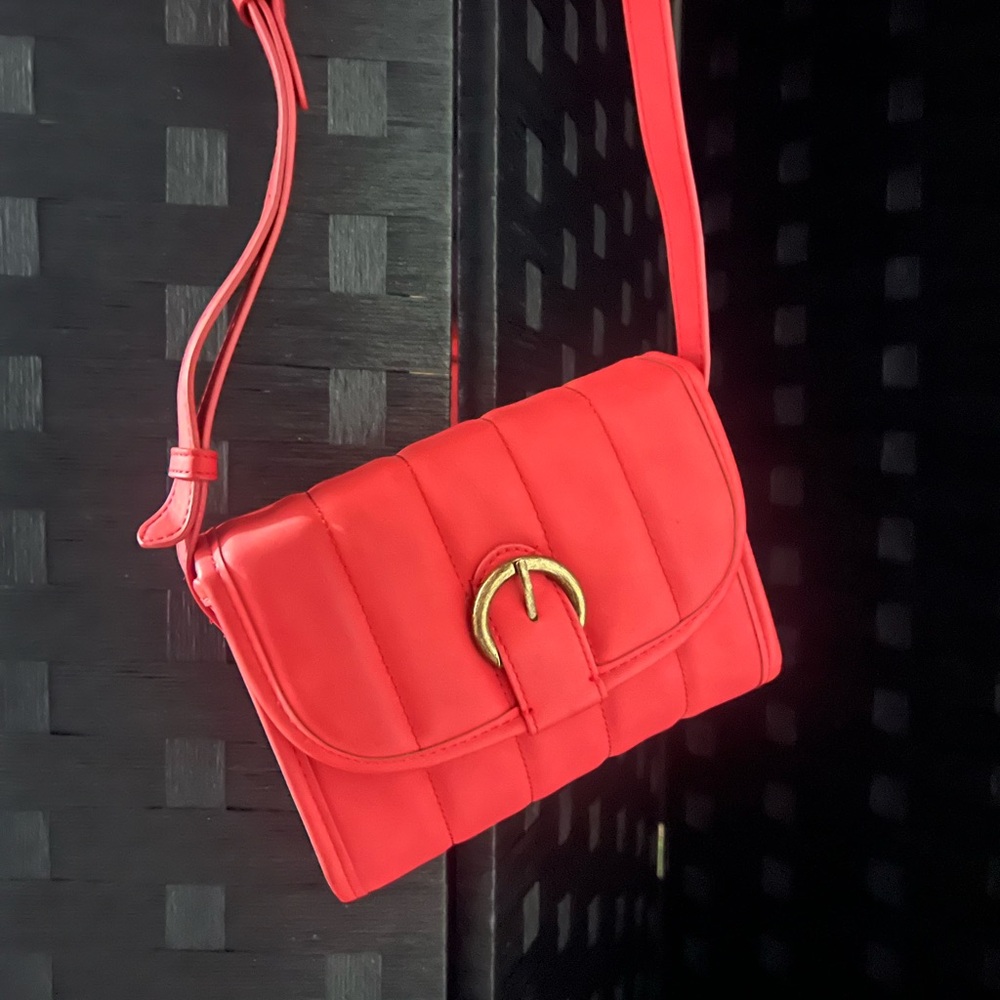 Red Quilted Crossbody Bag